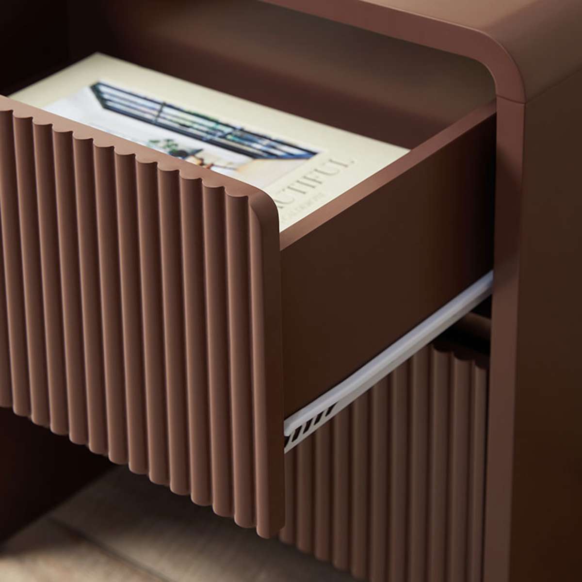 Majorca Bedside Table - Chocolate - Mocka New Zealand