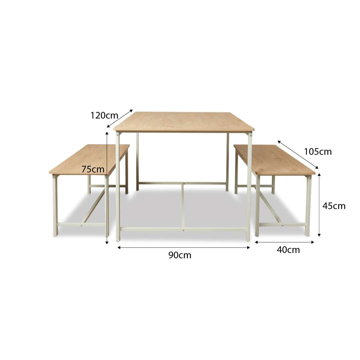 Reese 4 Seater Dining Set - Beige - Mocka New Zealand