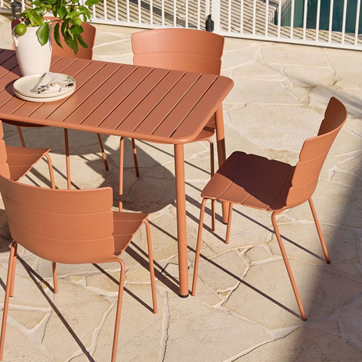 Ravello Outdoor Dining Chair - Set of Two - Clay - Mocka New Zealand