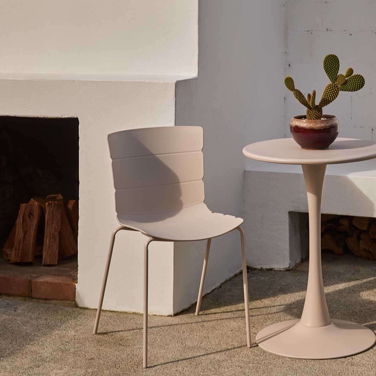 Ravello Indoor/Outdoor Dining Chair - Set of Two - Beige