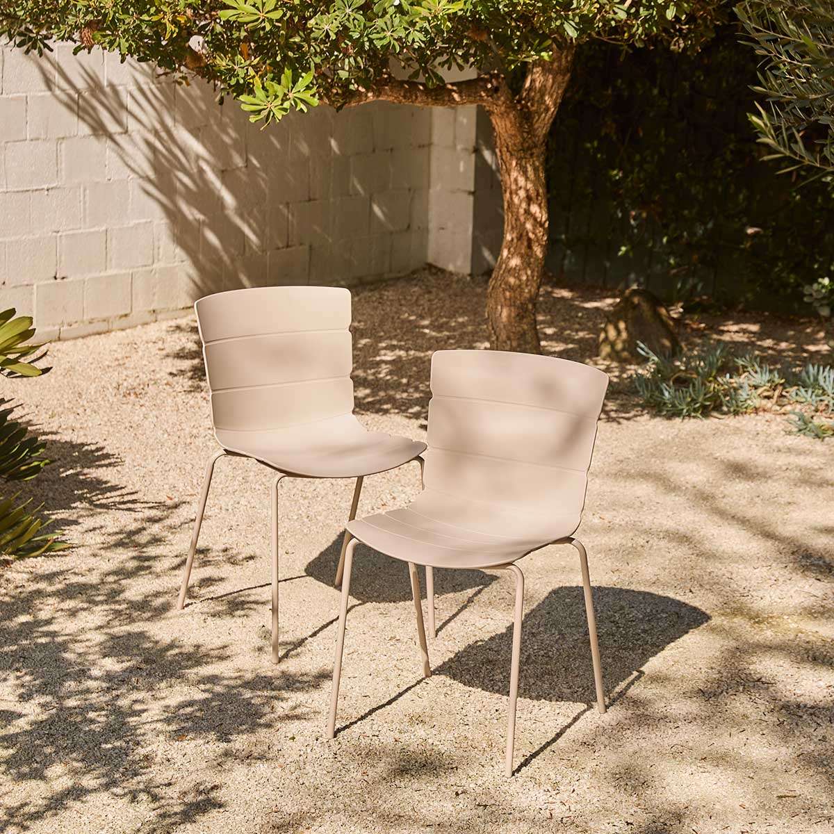 Ravello Indoor/Outdoor Dining Chair - Set of Two - Beige
