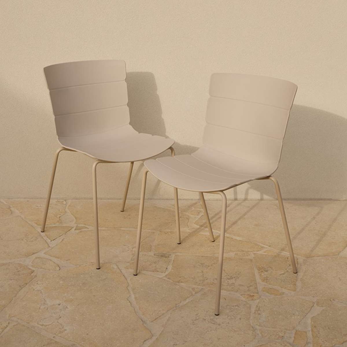 Ravello Outdoor Dining Chair - Beige Set of Four Bundle - Mocka New Zealand