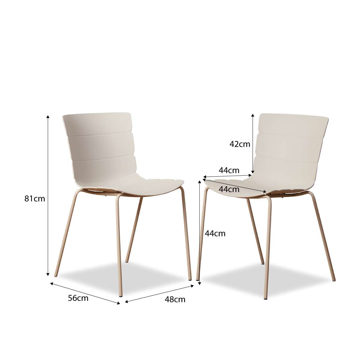 Ravello Outdoor Dining Chair - Beige Set of Four Bundle - Mocka New Zealand