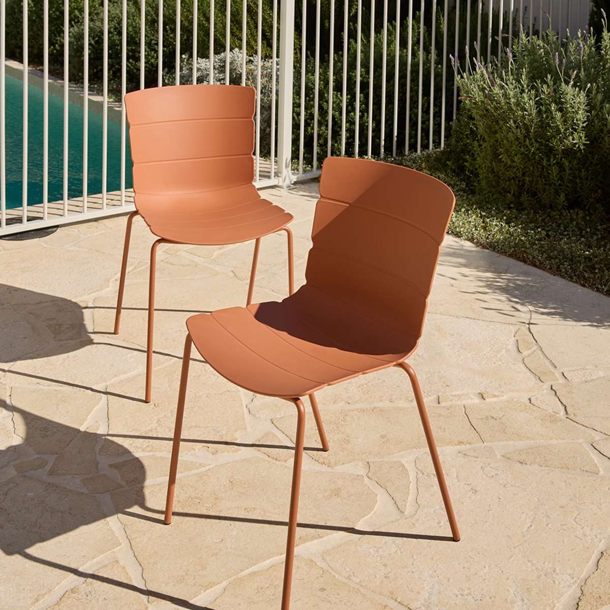 Ravello Outdoor Dining Chair - Set of Two - Clay - Mocka New Zealand
