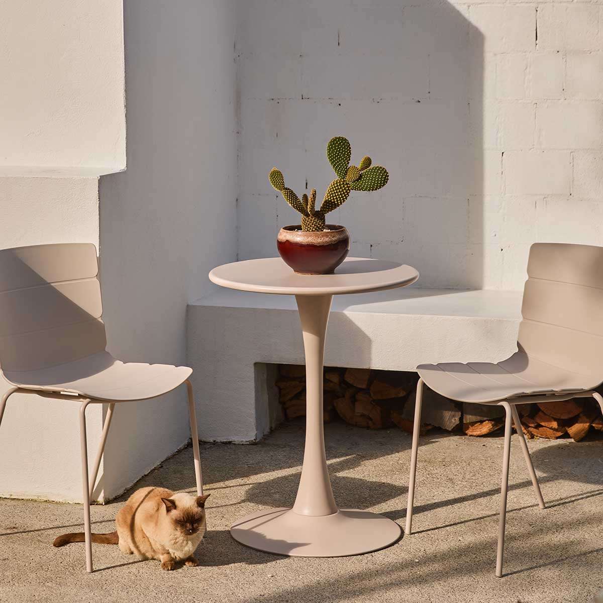 Ravello Outdoor Bistro Round Table - Beige
