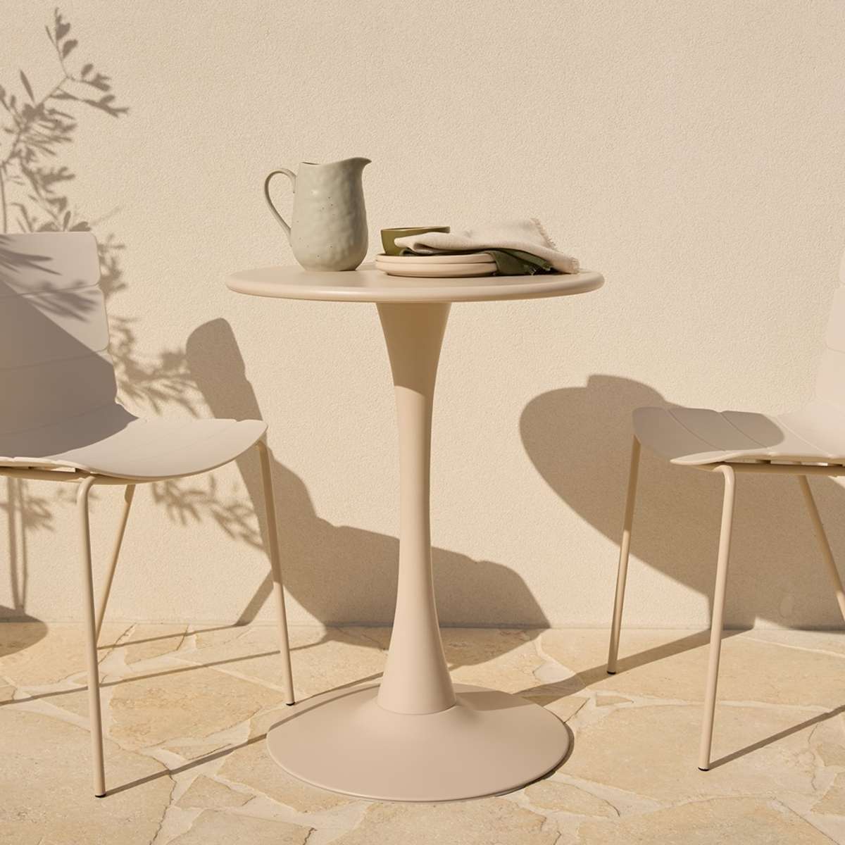 Ravello Outdoor Bistro Three Piece Dining Set Beige - Mocka New Zealand