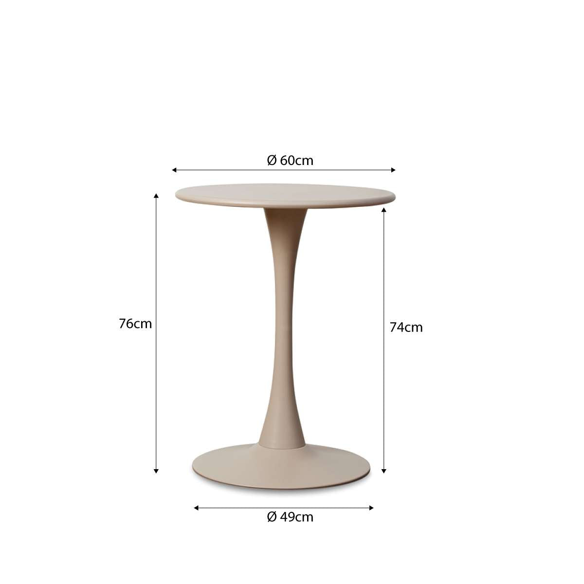 Ravello Outdoor Bistro Round Table - Beige - Mocka New Zealand