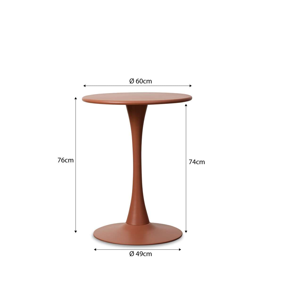 Ravello Outdoor Bistro Table in Clay Perfect Fit Mocka