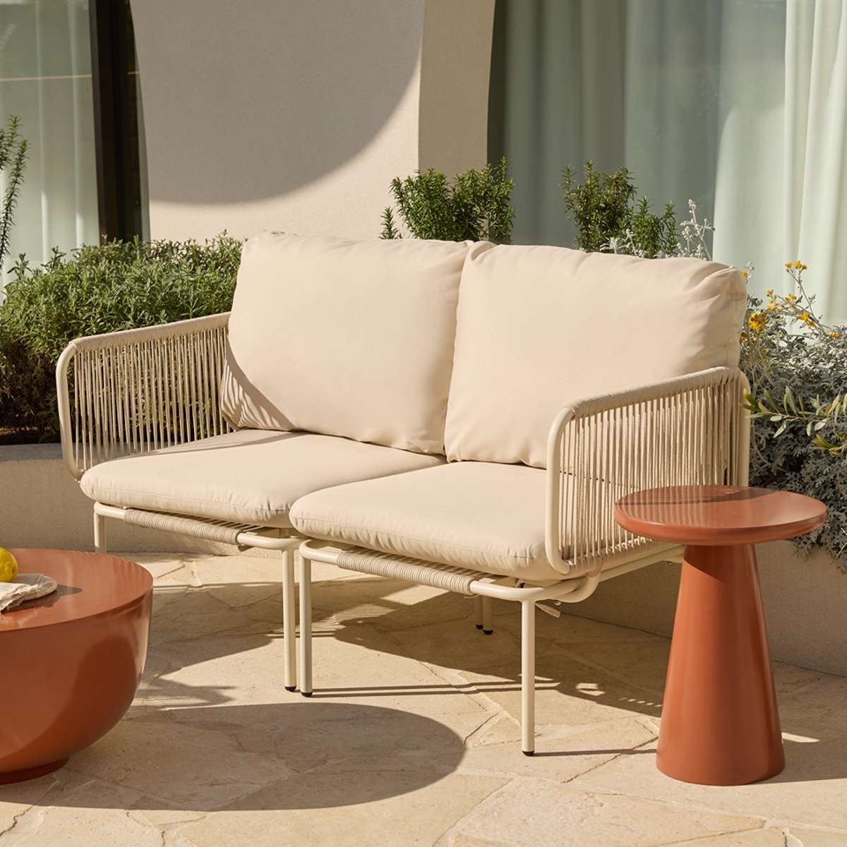 Leandro Outdoor Side Table - Clay Gloss - Mocka New Zealand