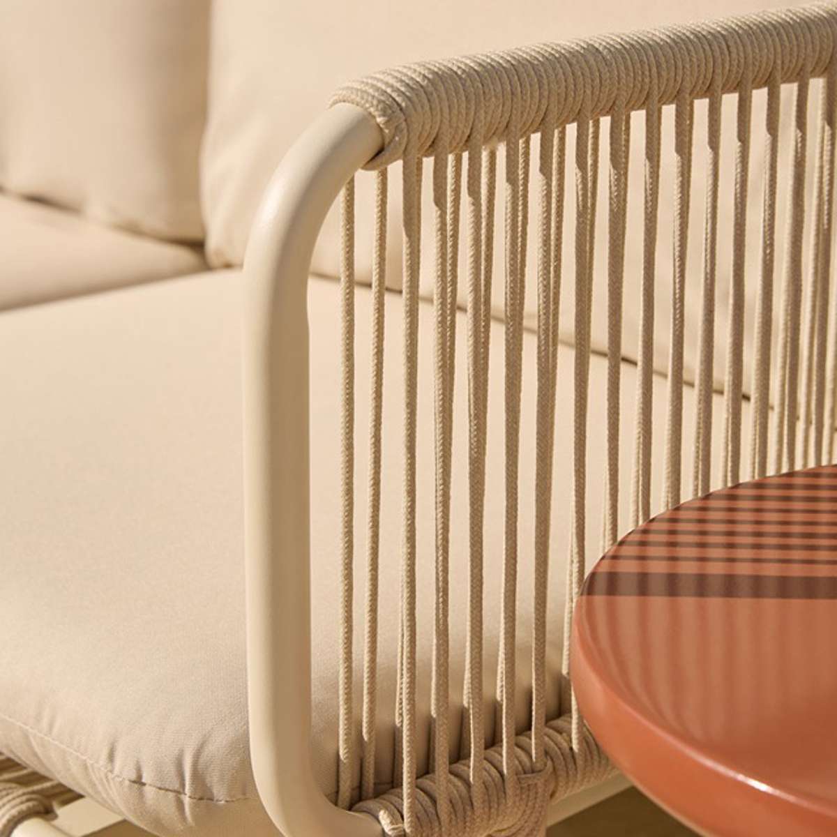 Sorrento Outdoor Three Seater Sofa - Beige - Mocka New Zealand