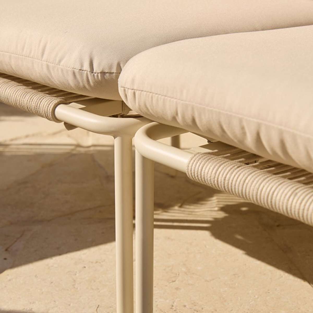 Sorrento Outdoor Three Seater Sofa - Beige - Mocka New Zealand