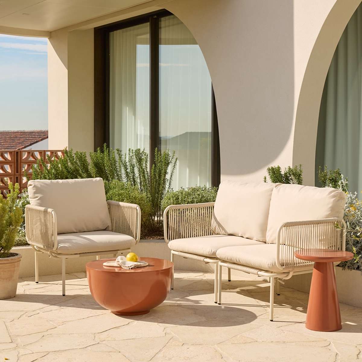 Sorrento Outdoor Armchair - Beige - Mocka New Zealand