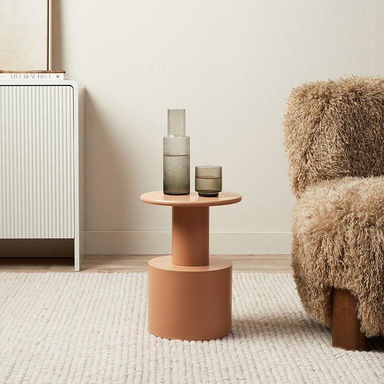 Zayne Side Table in Tan – Elegant Home Addition | Mocka
