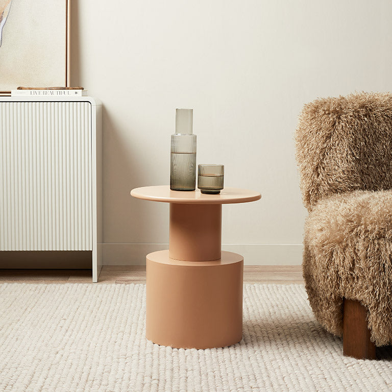 Zayne Side Table - Caramel - Mocka New Zealand