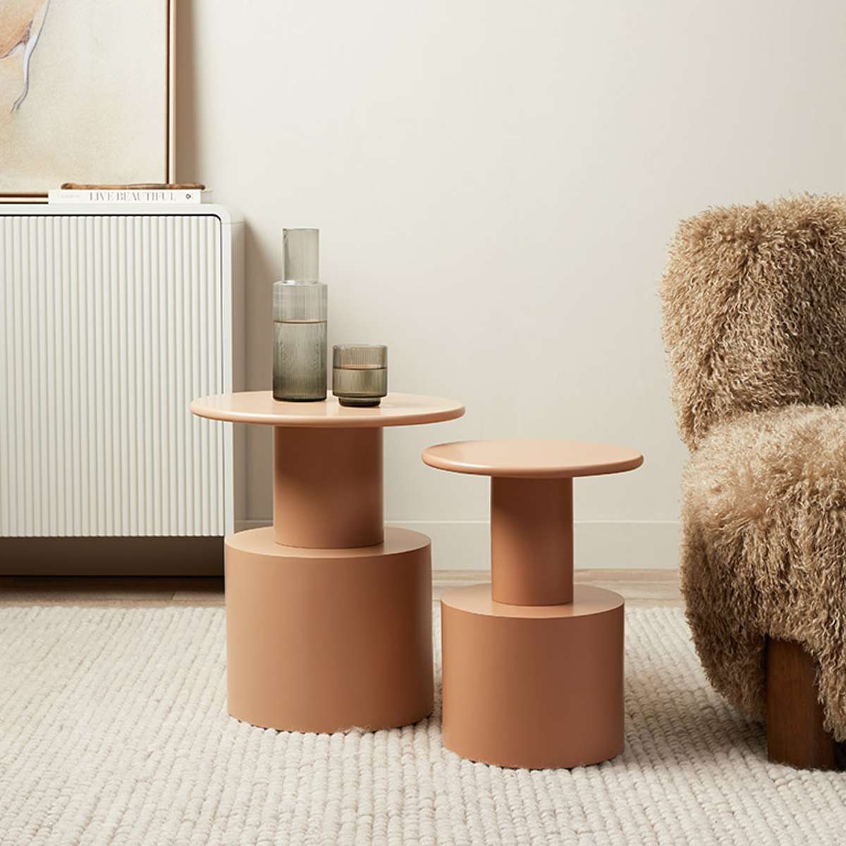 Zayne Side Table - Caramel - Mocka New Zealand