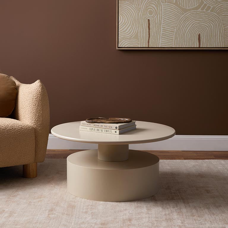 Zayne Coffee Table - Beige - Mocka New Zealand