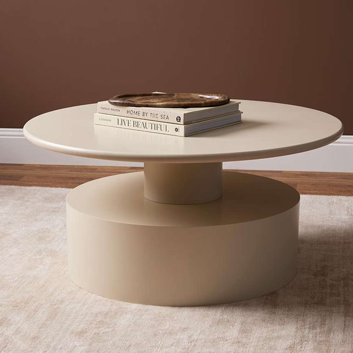 Zayne Coffee Table - Beige - Mocka New Zealand