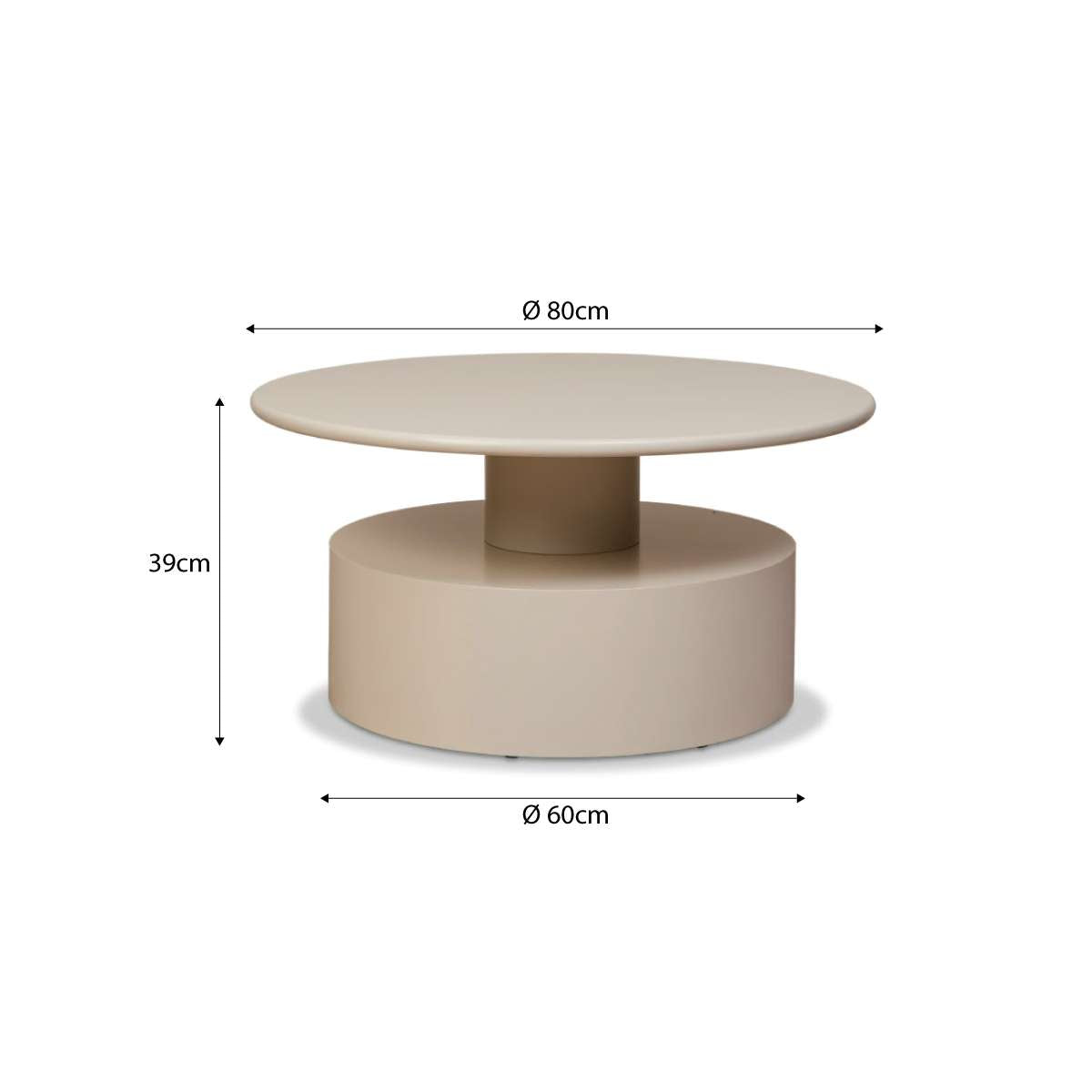 Zayne Coffee Table - Beige - Mocka New Zealand