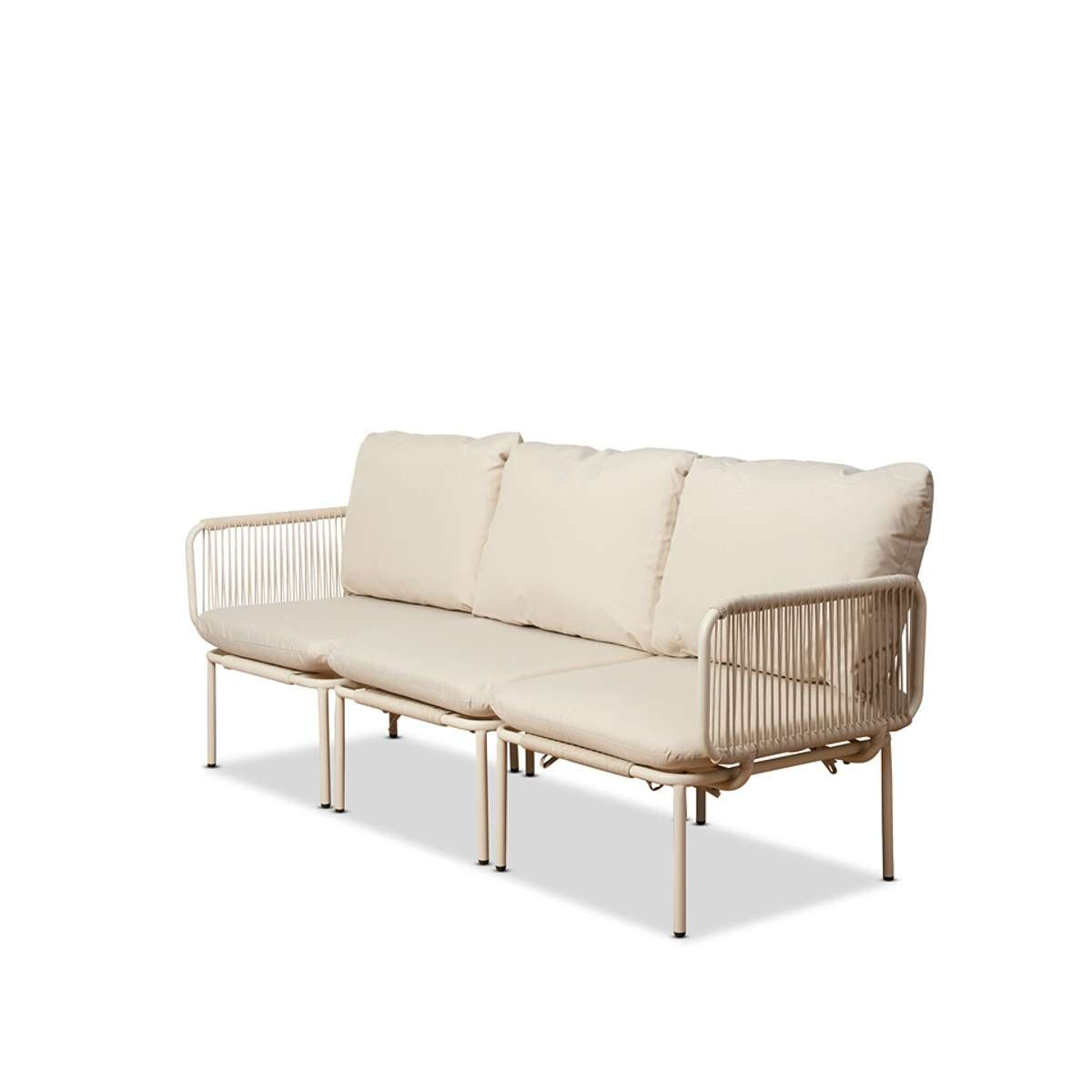 Sorrento Outdoor Three Seater Sofa - Beige - Mocka New Zealand