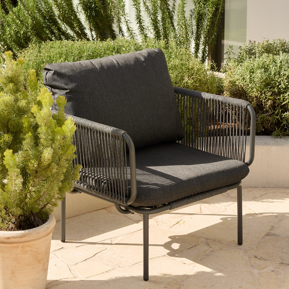 Sorrento Outdoor Armchair - Charcoal - Mocka New Zealand