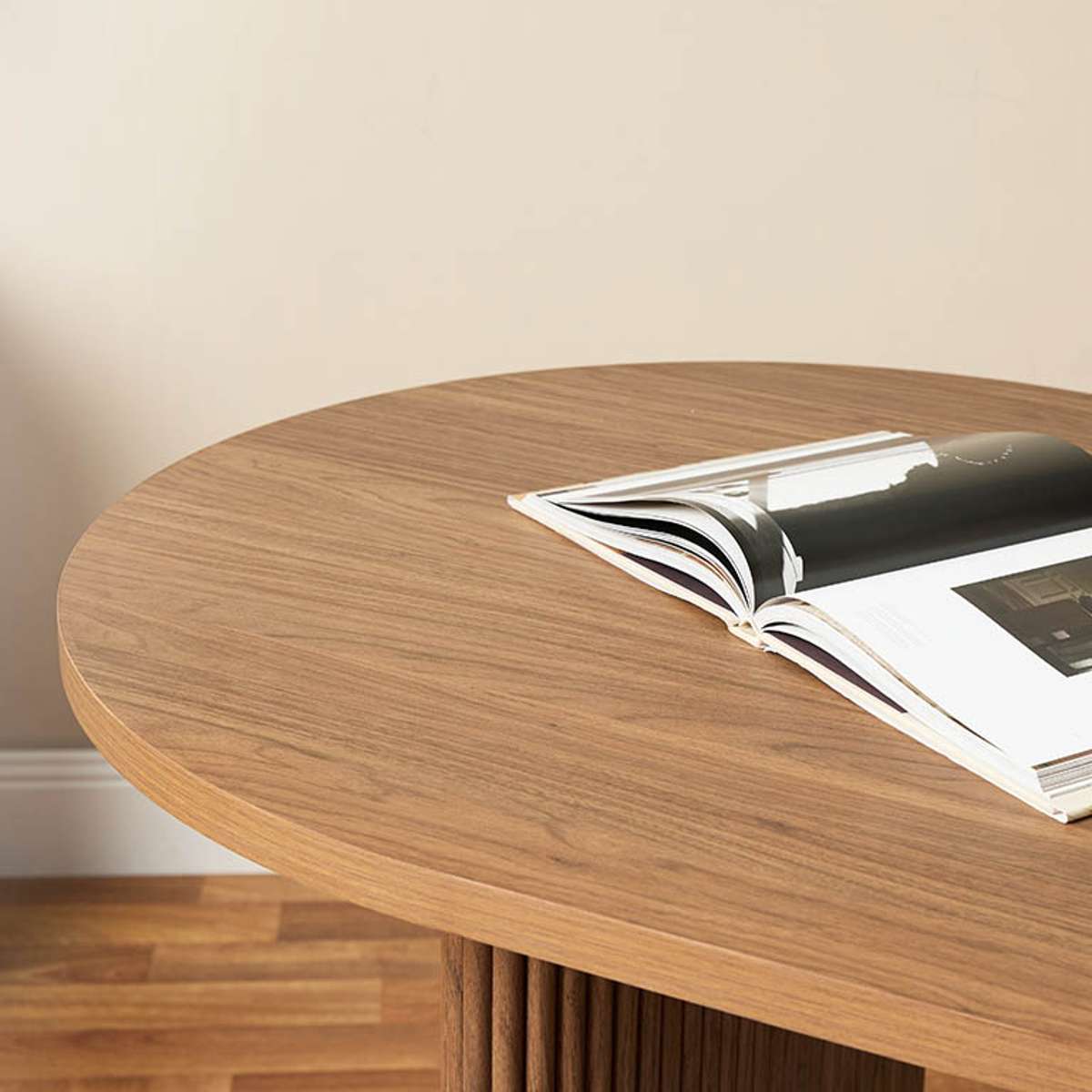 Amara Six Seater Dining Table - Walnut - Mocka New Zealand