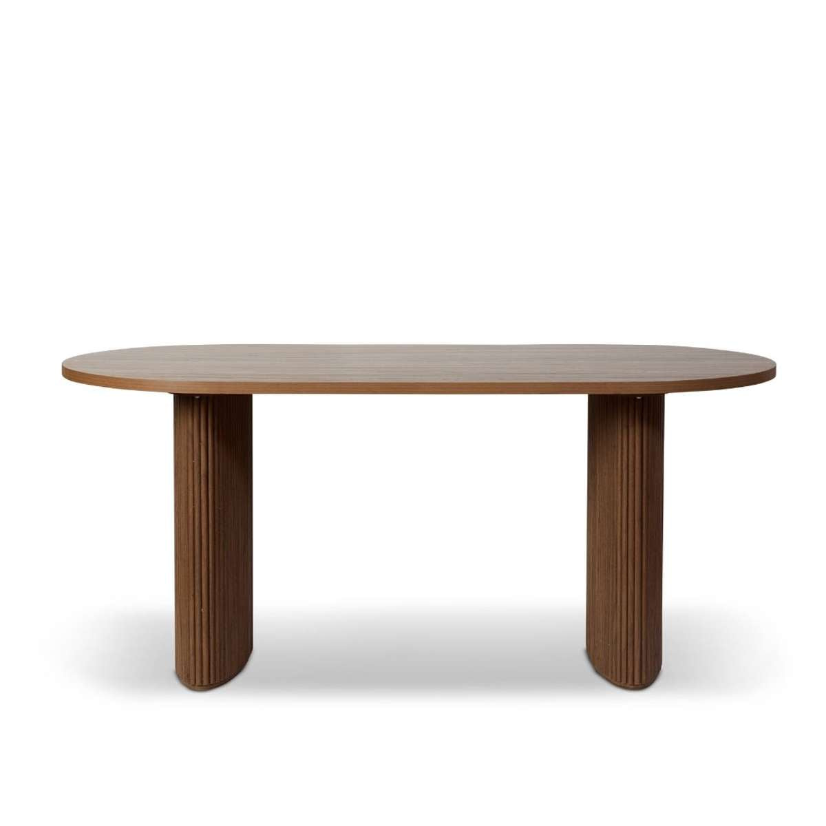 Amara Six Seater Dining Table - Walnut - Mocka New Zealand