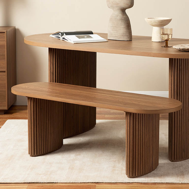 Amara Bench Seat - Walnut - Mocka New Zealand