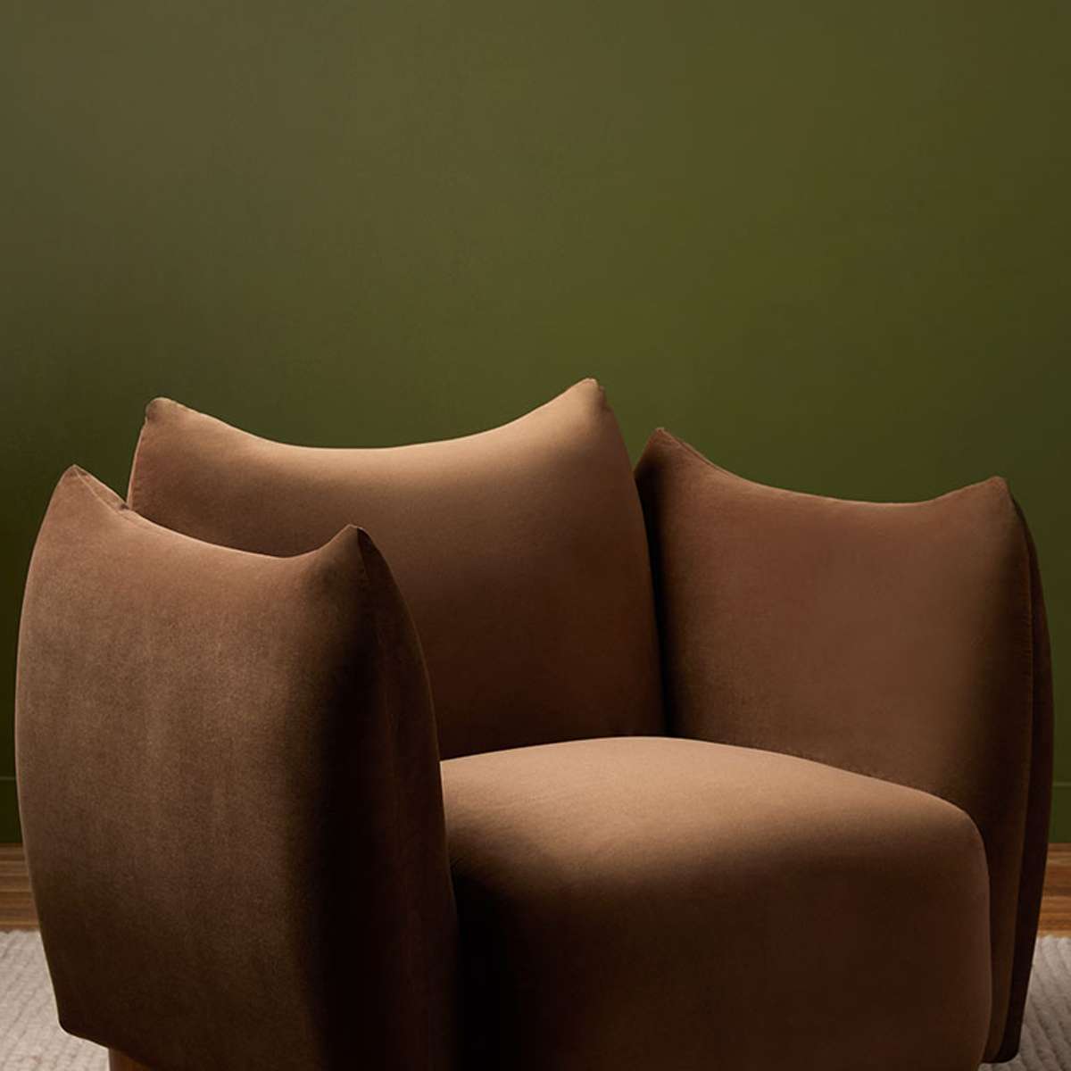 Monte Velvet Occasional Chair - Chocolate - Mocka New Zealand