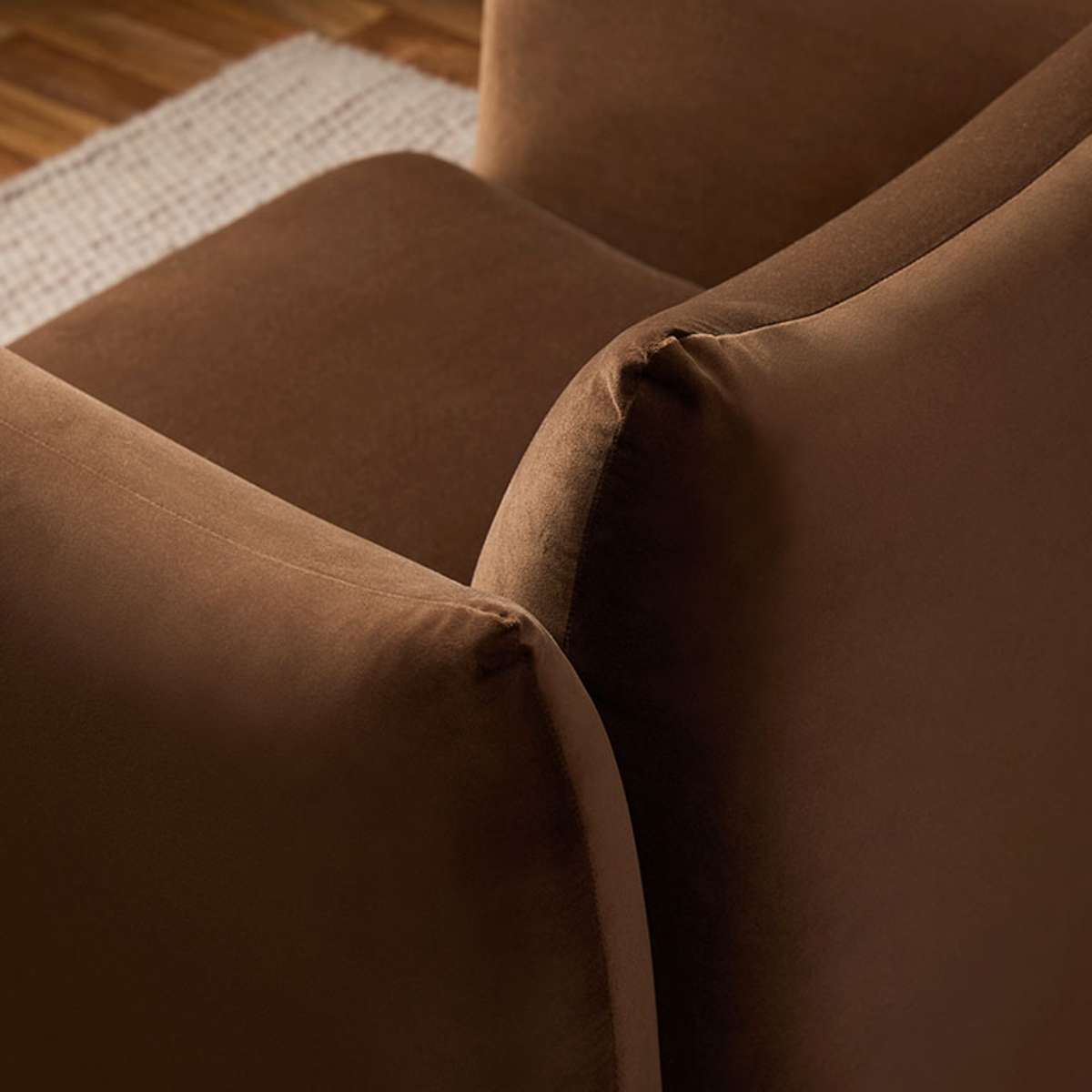 Monte Velvet Occasional Chair - Chocolate - Mocka New Zealand