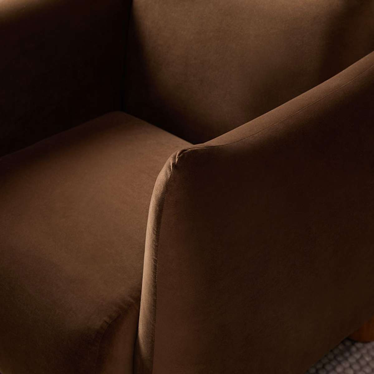 Monte Velvet Occasional Chair - Chocolate - Mocka New Zealand