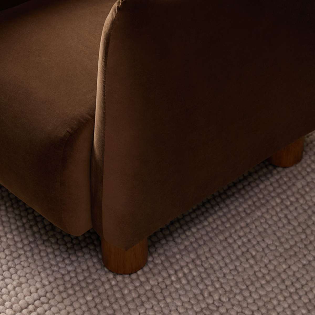 Monte Velvet Occasional Chair - Chocolate - Mocka New Zealand