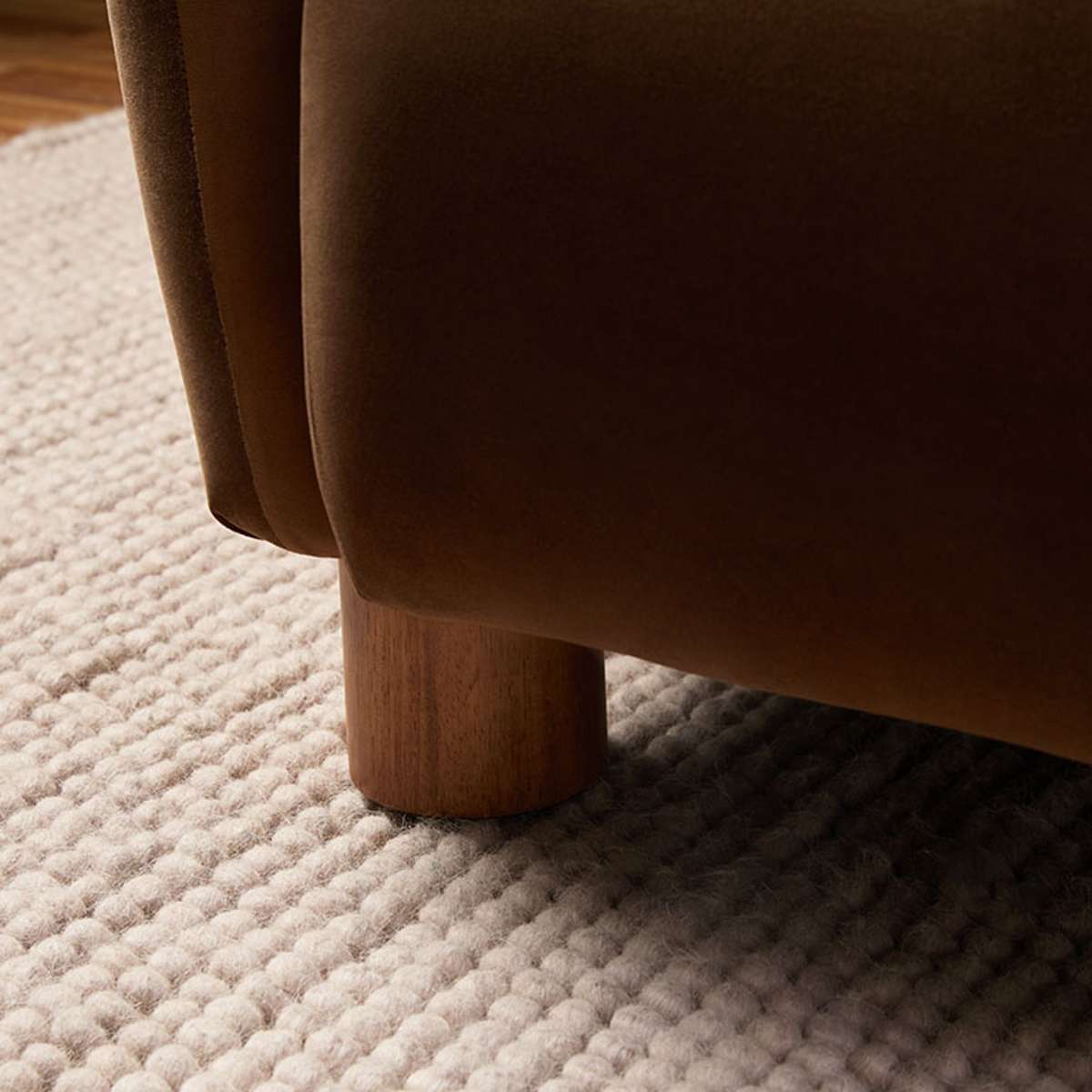 Monte Velvet Occasional Chair - Chocolate - Mocka New Zealand