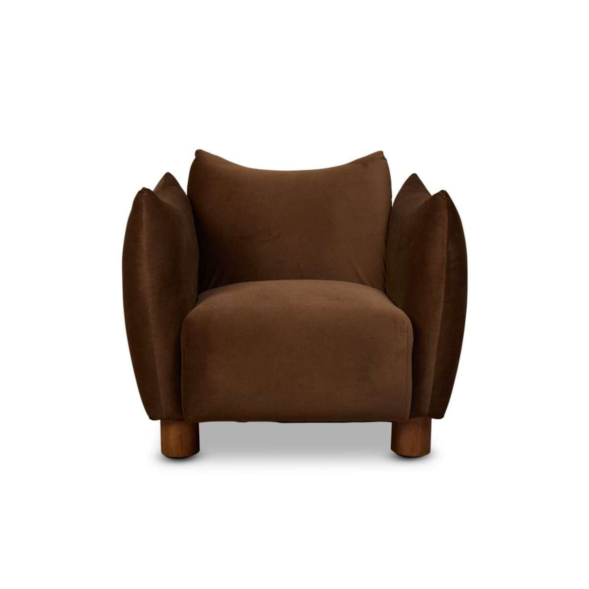 Monte Velvet Occasional Chair - Chocolate - Mocka New Zealand