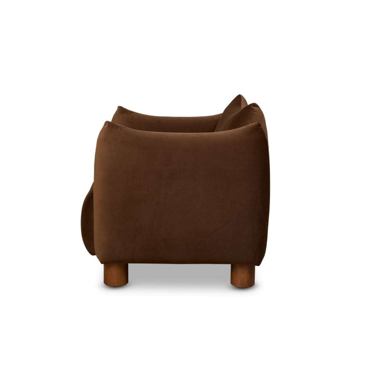 Monte Velvet Occasional Chair - Chocolate - Mocka New Zealand