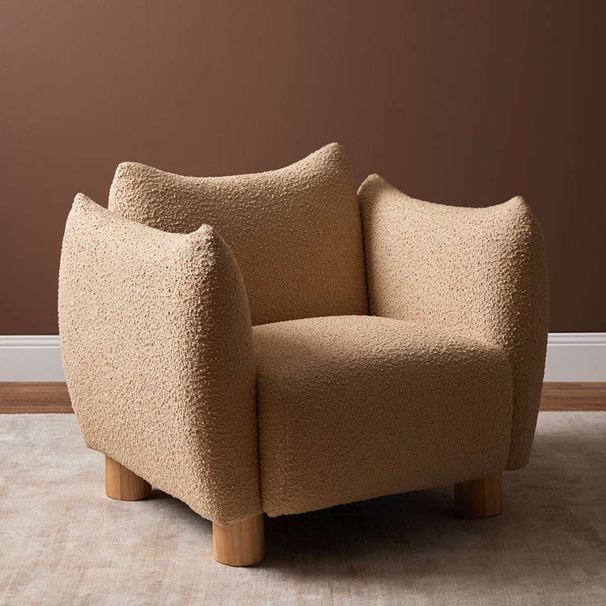 Monte Boucle Occasional Chair - Camel - Mocka New Zealand