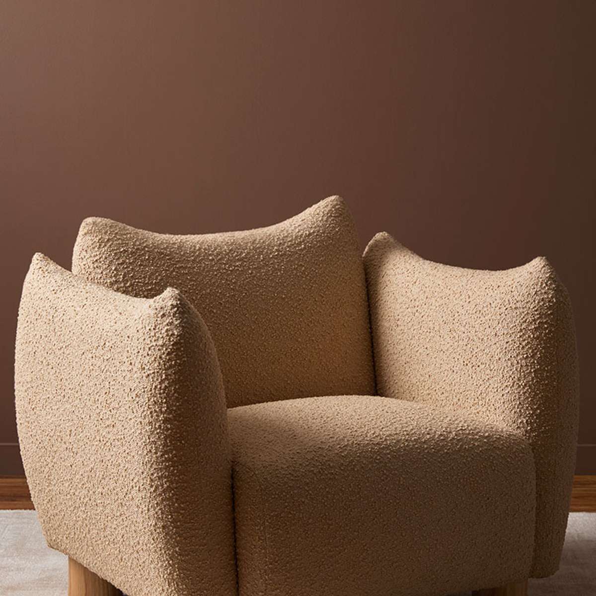 Monte Boucle Occasional Chair - Camel - Mocka New Zealand