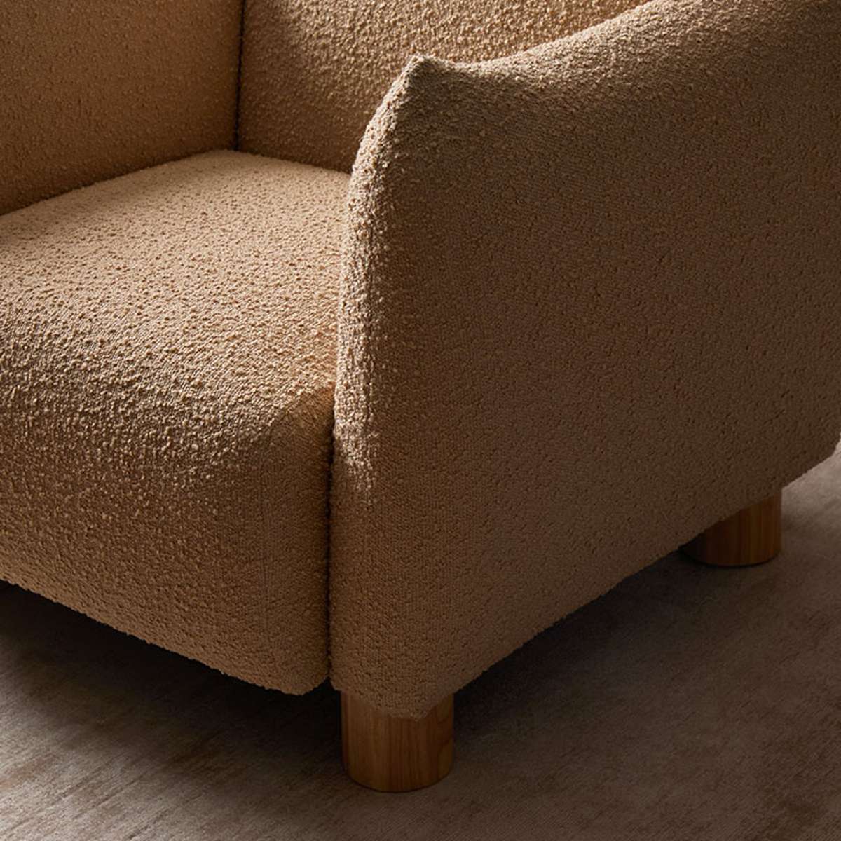 Monte Boucle Occasional Chair - Camel - Mocka New Zealand