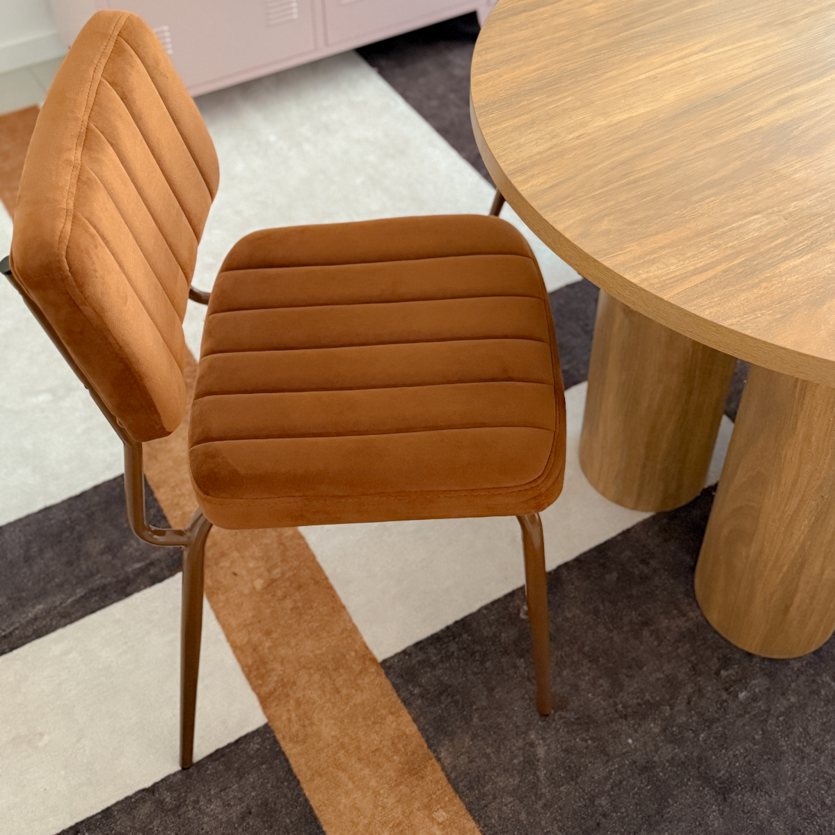 Louie Dining Chair - Set of Two - Chocolate Velvet - Mocka New Zealand