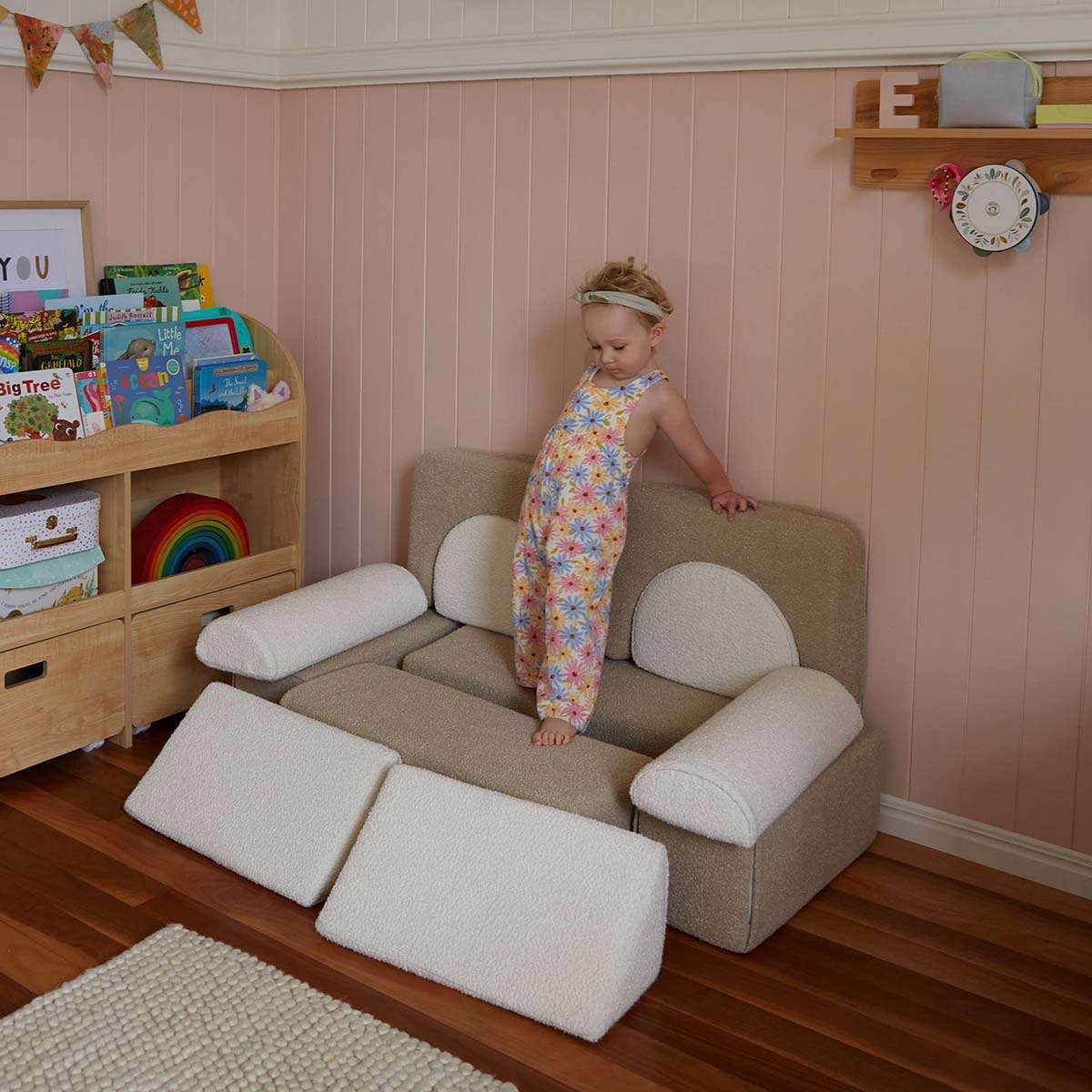 Modular Play Sofa - Cream/Beige Boucle - Mocka New Zealand