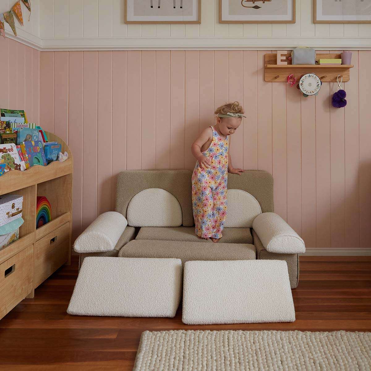 Modular Play Sofa - Cream/Beige Boucle - Mocka New Zealand