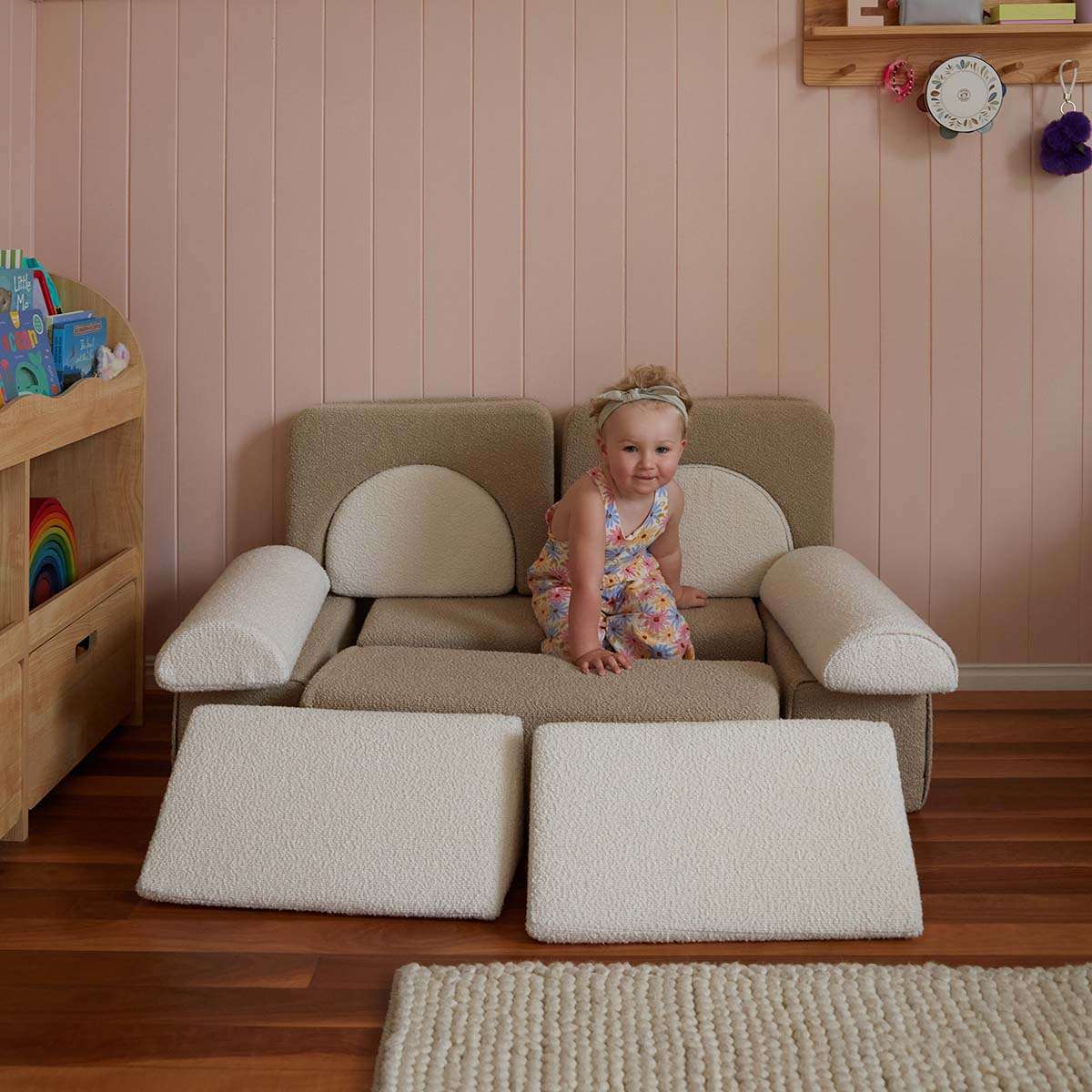 Modular Play Sofa - Cream/Beige Boucle - Mocka New Zealand