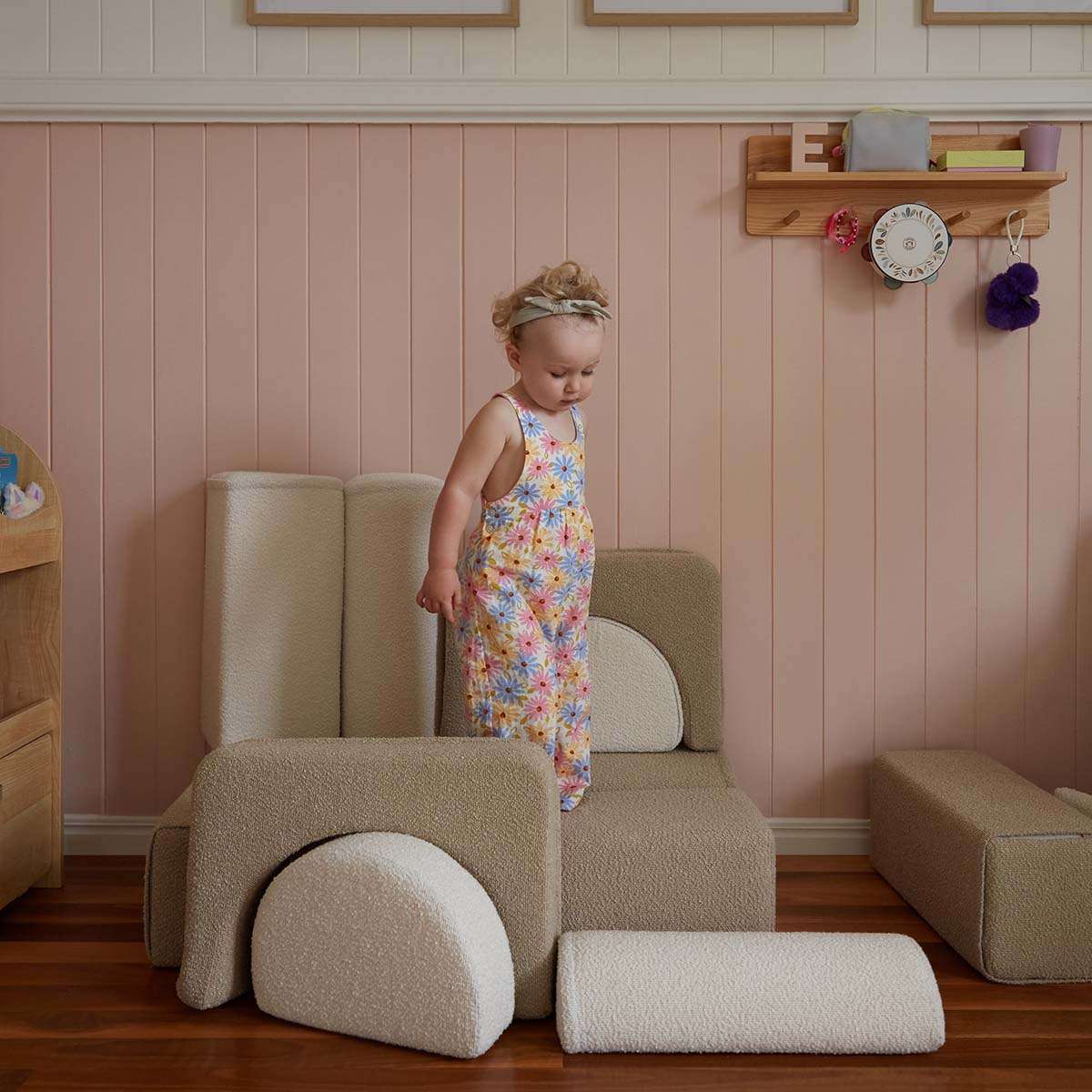 Modular Play Sofa - Cream/Beige Boucle - Mocka New Zealand