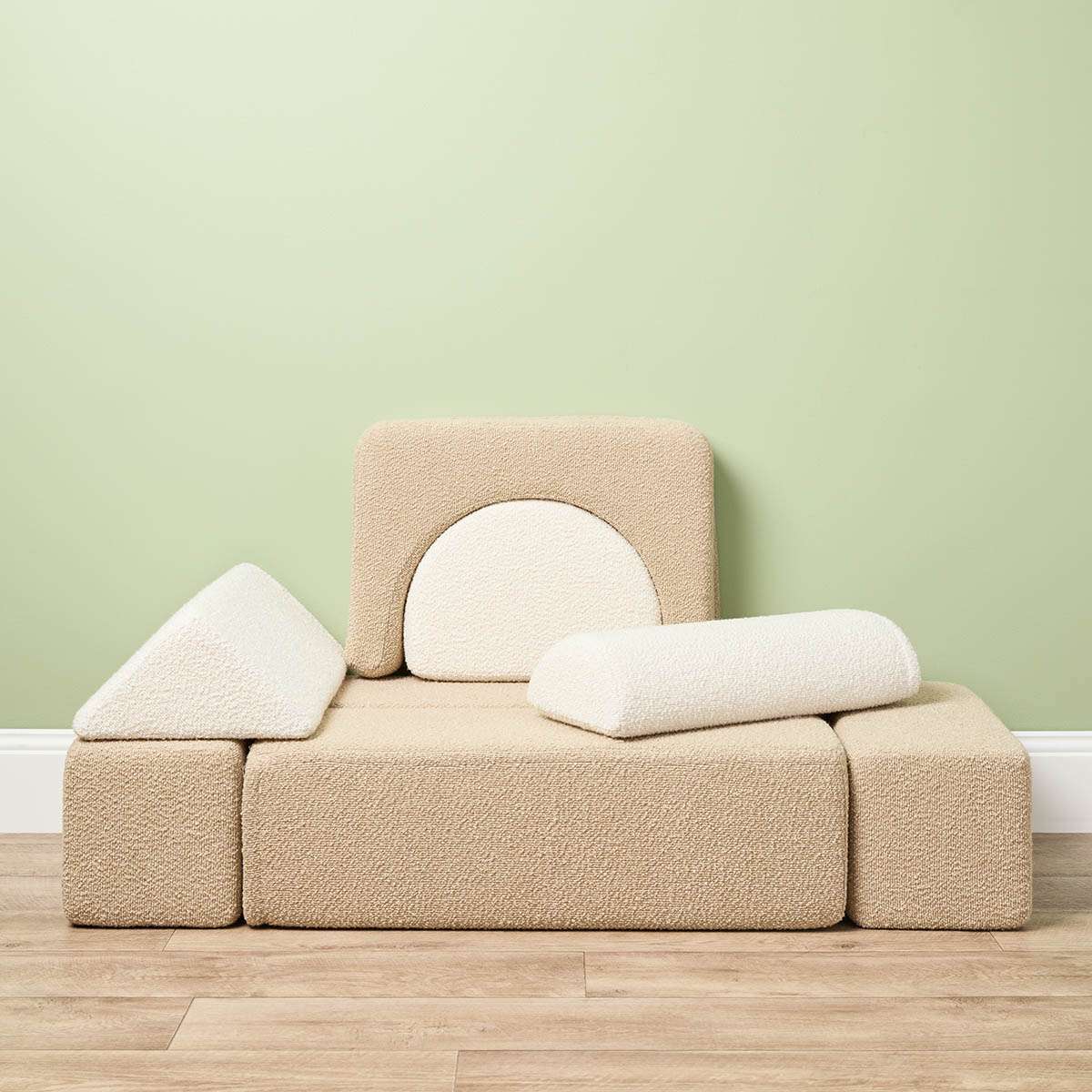 Modular Play Sofa - Cream/Beige Boucle - Mocka New Zealand