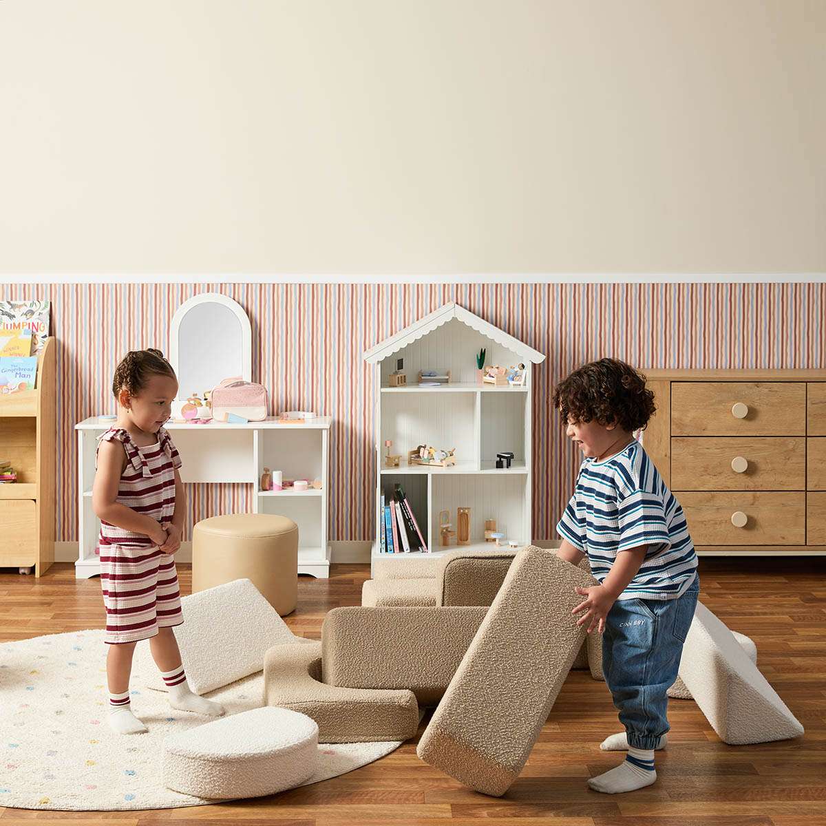 Modular Play Sofa - Cream/Beige Boucle - Mocka New Zealand