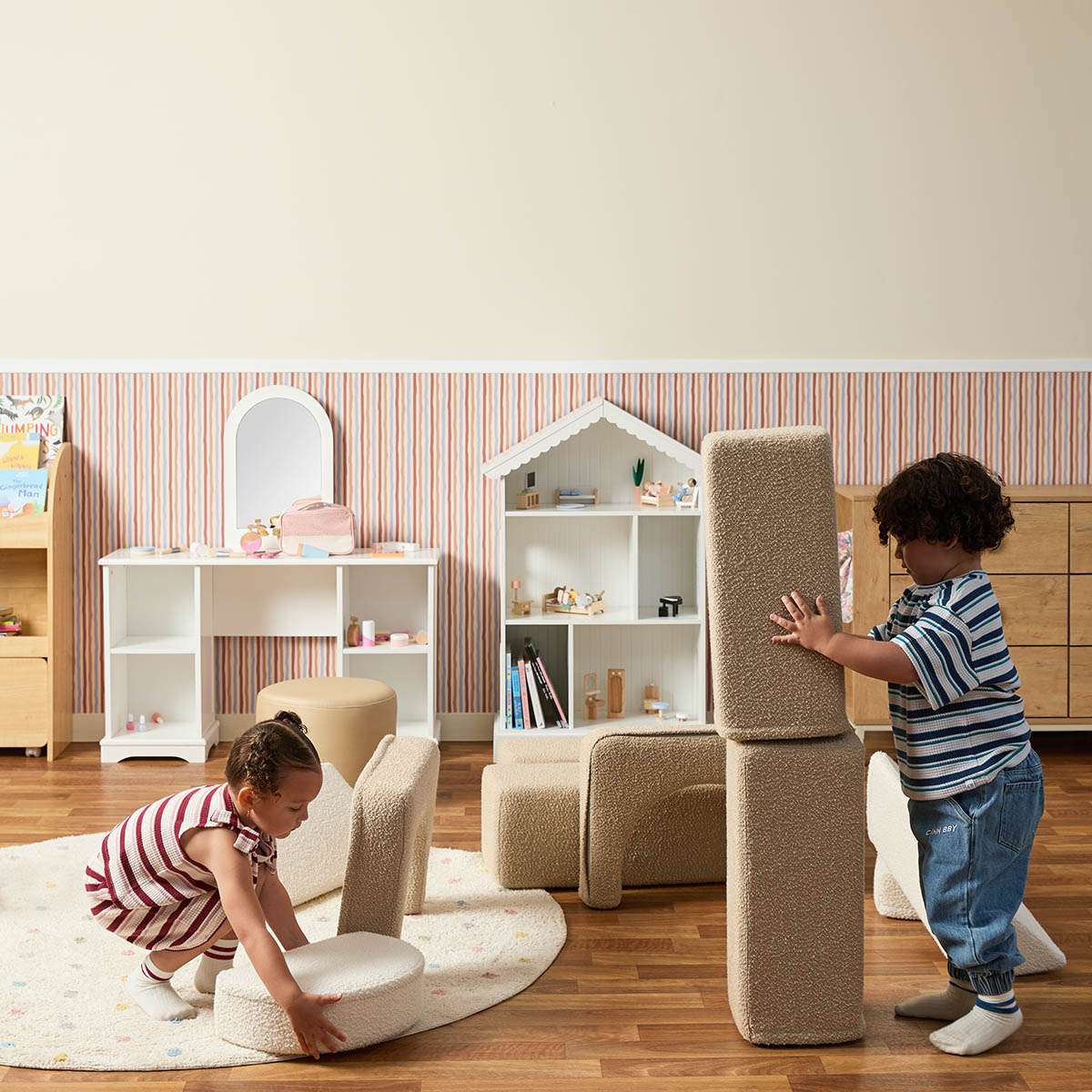 Modular Play Sofa - Cream/Beige Boucle - Mocka New Zealand