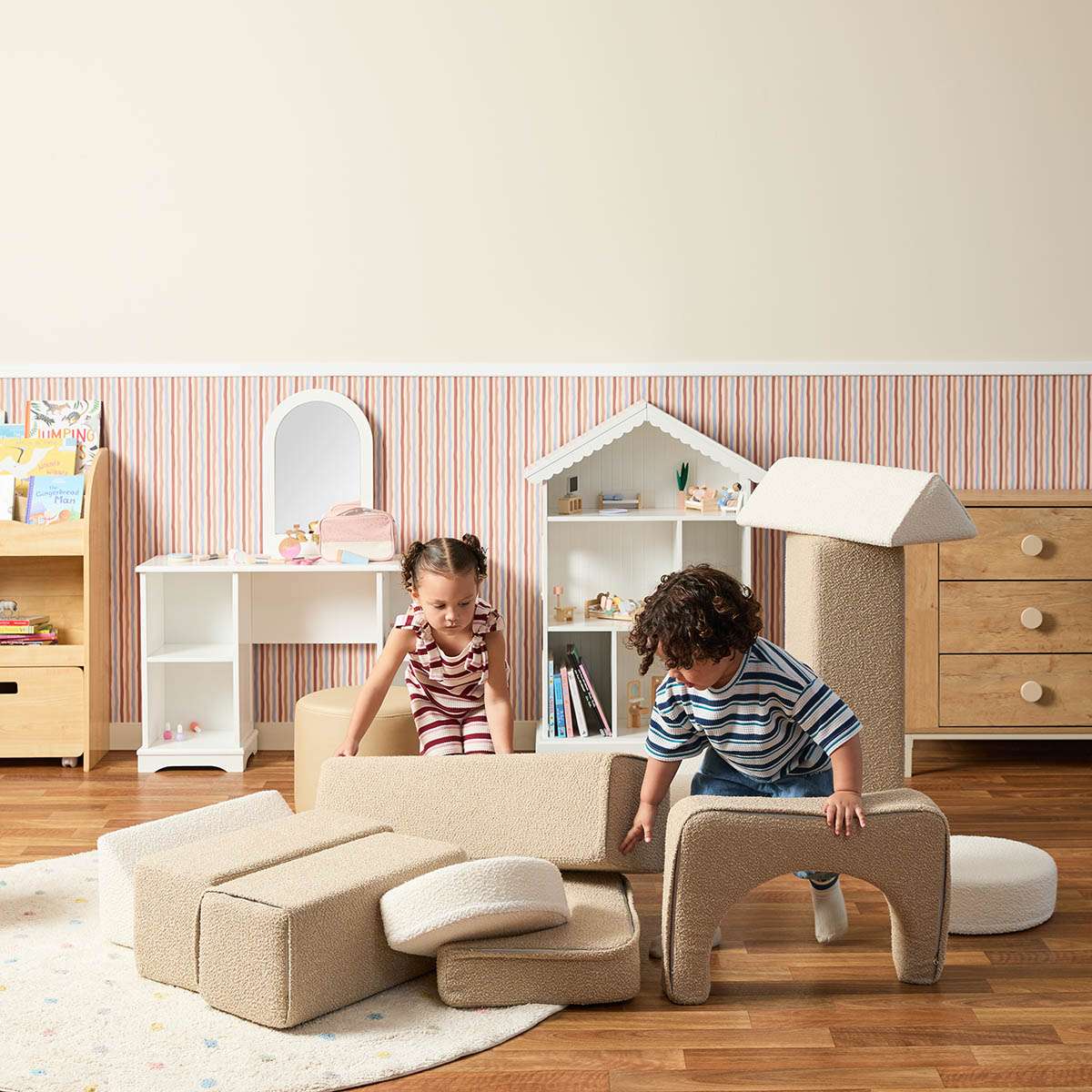 Modular Play Sofa - Cream/Beige Boucle - Mocka New Zealand