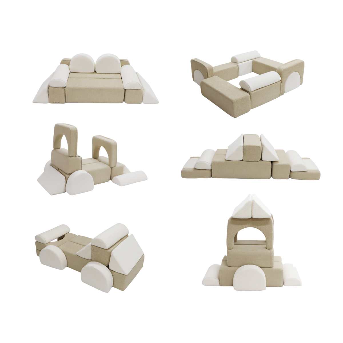 Modular Play Sofa - Cream/Beige Boucle - Mocka New Zealand