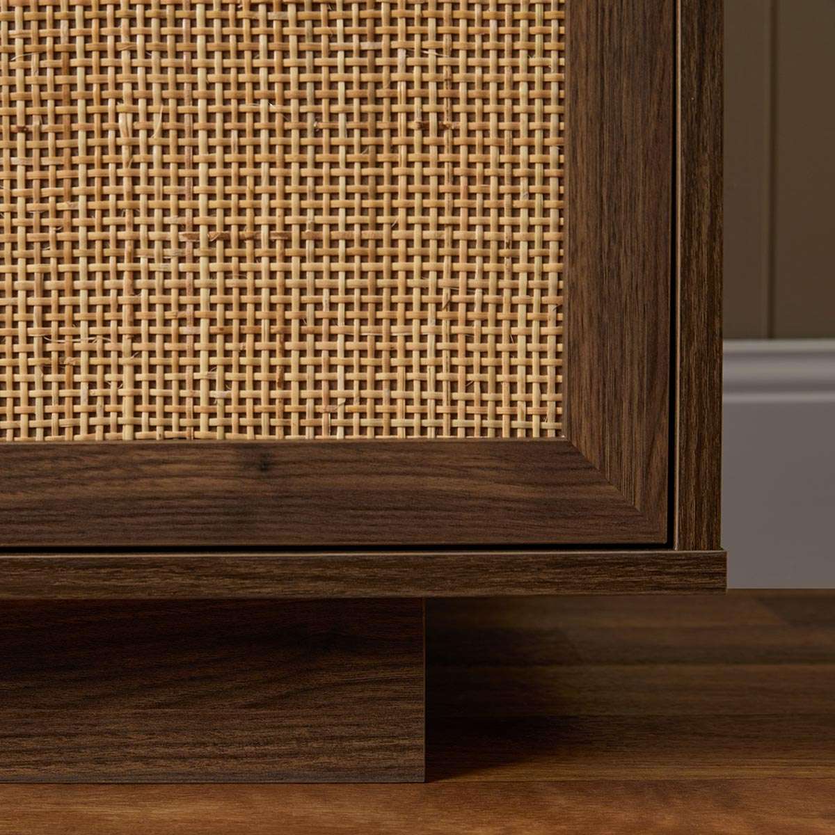 Noosa Rattan Entertainment Unit - Walnut - Mocka New Zealand