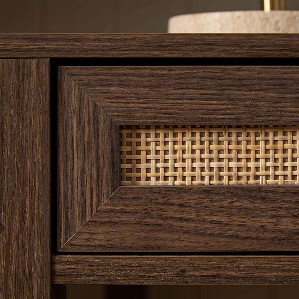 Noosa Rattan Desk - Walnut - Mocka New Zealand