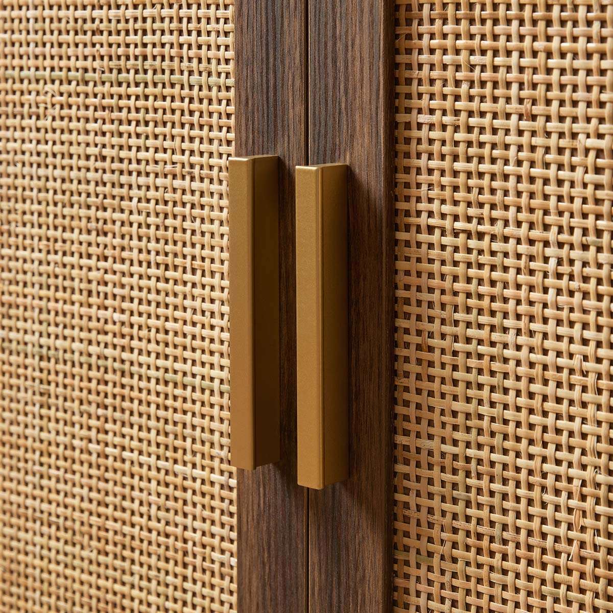 Noosa Rattan Shoe Cabinet - Walnut - Mocka New Zealand